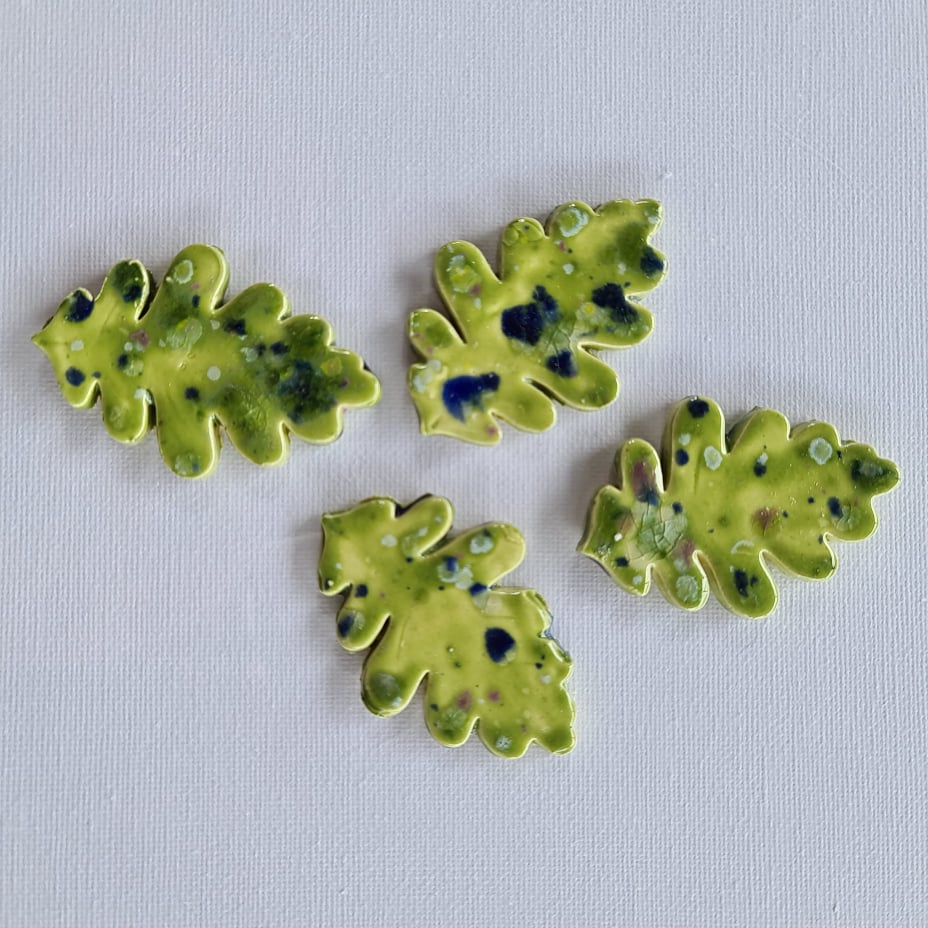 Clay Acorn Leaves 6cm $2.00 per leaf