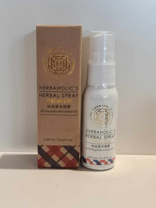 Herbaholics Pain Relief Spray Premium 20ml carry pack